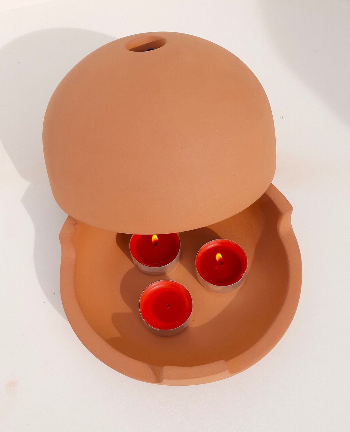 Kandy Handmade Mini Ceramic Heater Terra Cotta Heater Clay Pot Heater