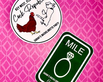 Key West Bachelorette Party Stickers
