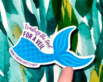Trading the Tail for a Veil Bachelorette Party Sticker