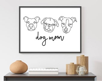 Custom one-line digital illustration