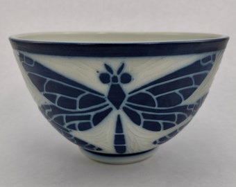 Blue Dragonfly Bowl