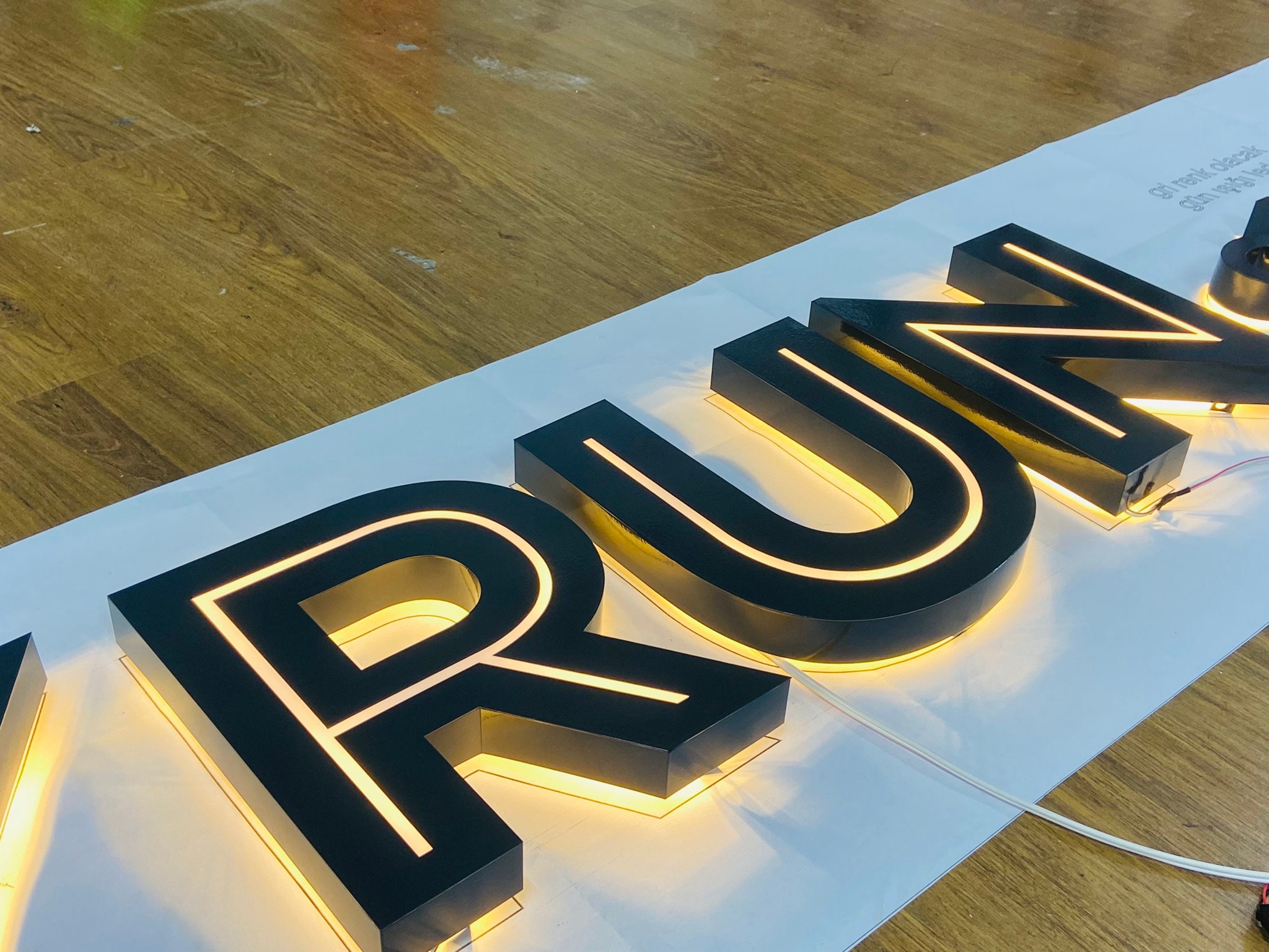 Company Logo Signs Custom 3D Led Backlit Letters