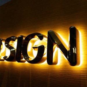 3d Backlit Sign, 3d Led Signage, Custom Outdoor Logo, Light Sign ...