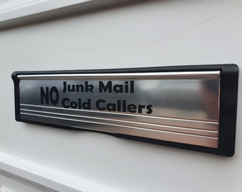 No junk mail/cold callers vinyl letterbox label