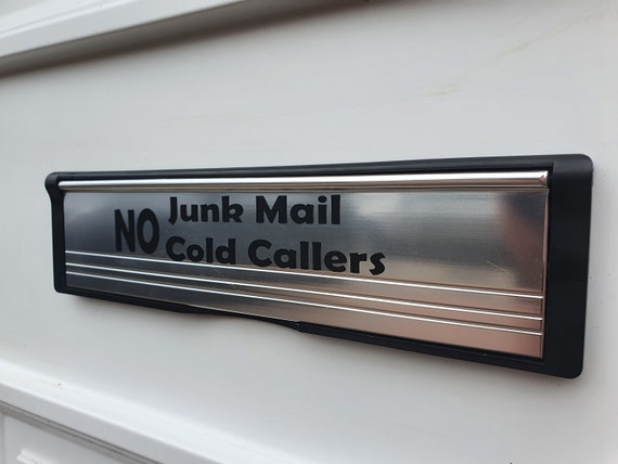 No Junk Mail Letterbox Sticker No Cold Callers or No Junk Mail Decal Sign 004 