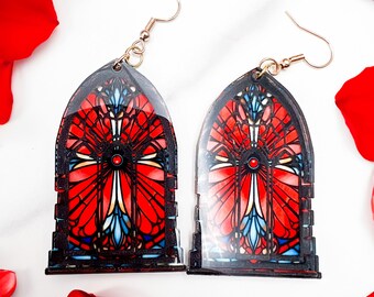 マメ クロゴウチ　Organic motif Glass Earrings Mame Kurogouchi（マメ クロゴウチ）Organic motif Brass