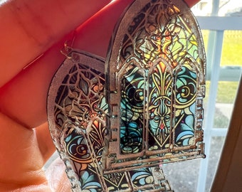 Translucent Stained Glass Window Earrings