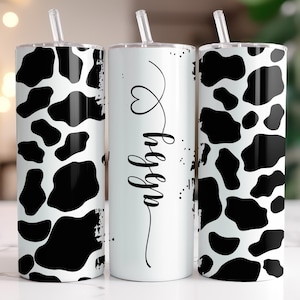 Personalized Cow Print Tumbler – Custom Cow Print Cup With Name