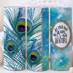 Custom Peacock Tumbler, Personalized Peacock Gifts - Beautiful Peacock Cup, Peacock Feather Tumbler With Straw, Unique Peacock Lover Gift