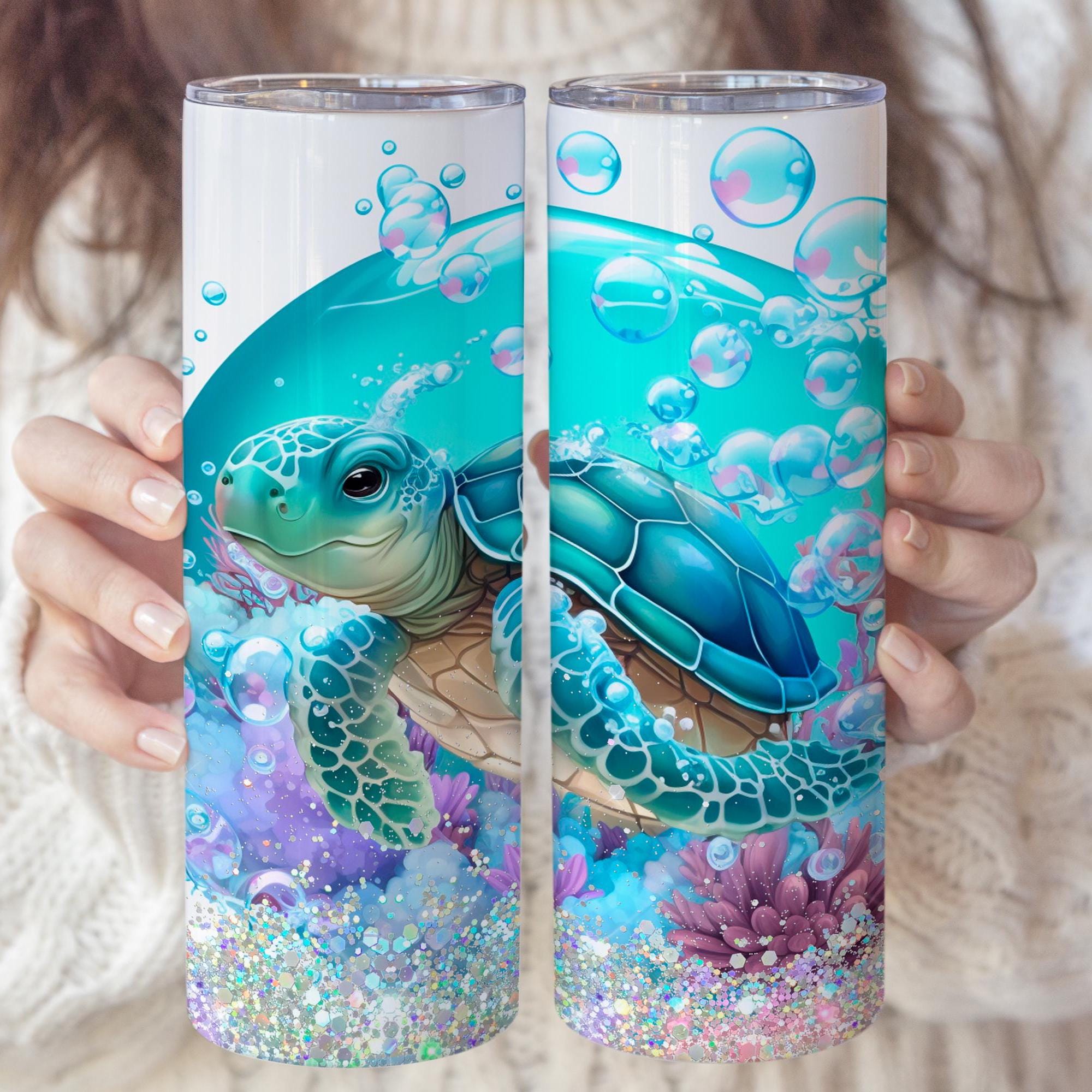 Turtle Shell Cups Sea Turtle 20 Oz Tumbler – Personalized Sea Turtle Gifts, Custom Turtle ...
