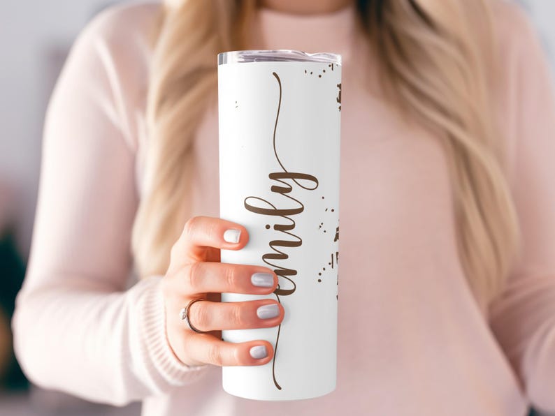 Personalized Black Cow Print Tumbler or Custom Brown Cow Print Cup with Name, Cow Gifts for Women, 20 oz Stainless Steel Tumbler with Straw