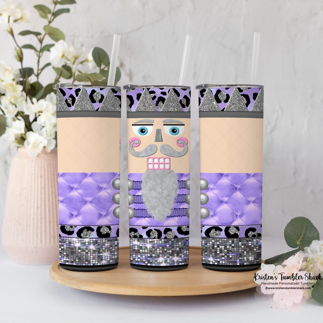 Nutcracker Tumbler Faux Glitter Nutcracker Cup Nutcracker Etsy