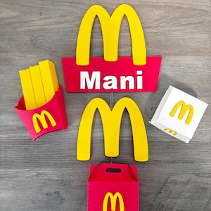 McDonalds cake topper - Inspired McDonalds - McDonalds Birthday Party