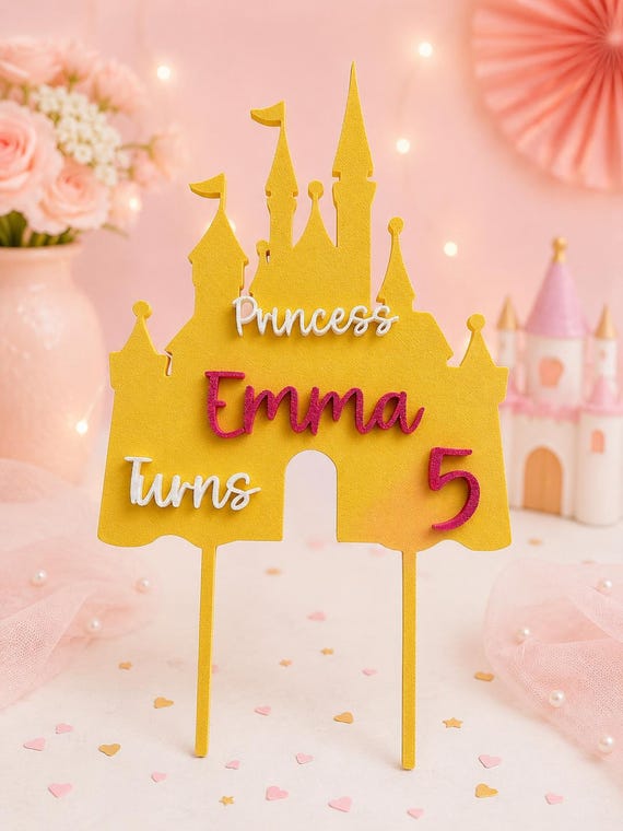 Castle Cake topper, Castle Birthday Party, Princess, Princess Birthday