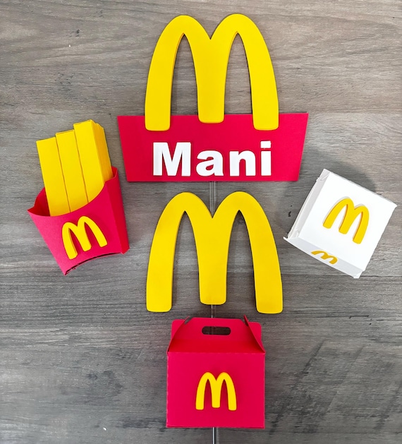 McDonalds cake topper - Inspired McDonalds - McDonalds Birthday Party