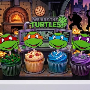 Ninja Turtles cupcake topper - Inspired Ninja Turtles - Ninja Turtles
