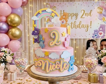 Care Bears Cake Topper - Inspired Care Bears - Care Bears birthday party