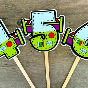 Toy Story cupcake topper - Buzz Lightyear Cupcake toppers - Toy Story - Inspired Toy story - Birthday party