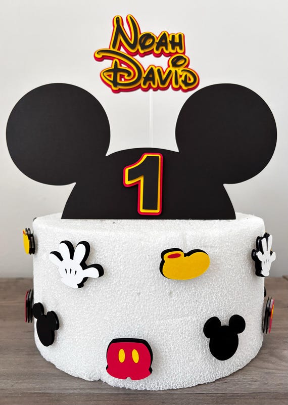 Mickey Cake topper - Inspired Mickey - Mickey Birthday Party - Disney