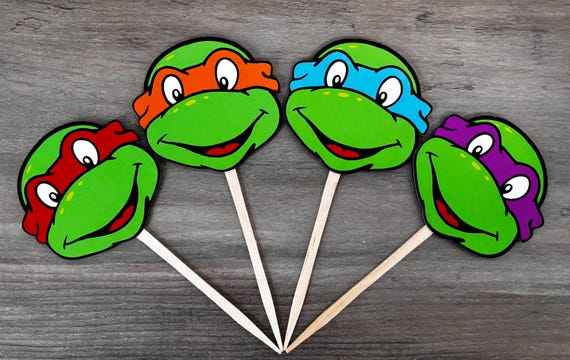Ninja Turtles cupcake topper - Inspired Ninja Turtles - Ninja Turtles