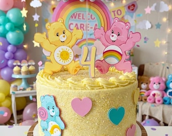 Care Bears Cake Topper - Inspired Care Bears - Care Bears birthday party