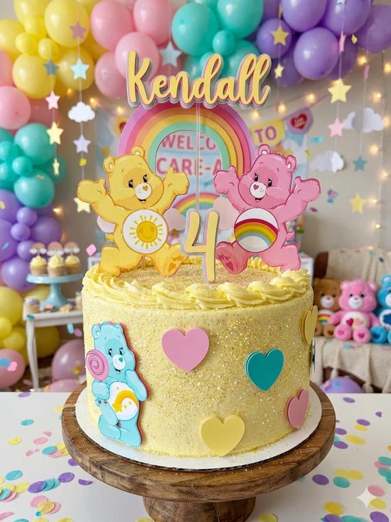 Care Bears Cake Topper - Inspired Care Bears - Care Bears birthday party