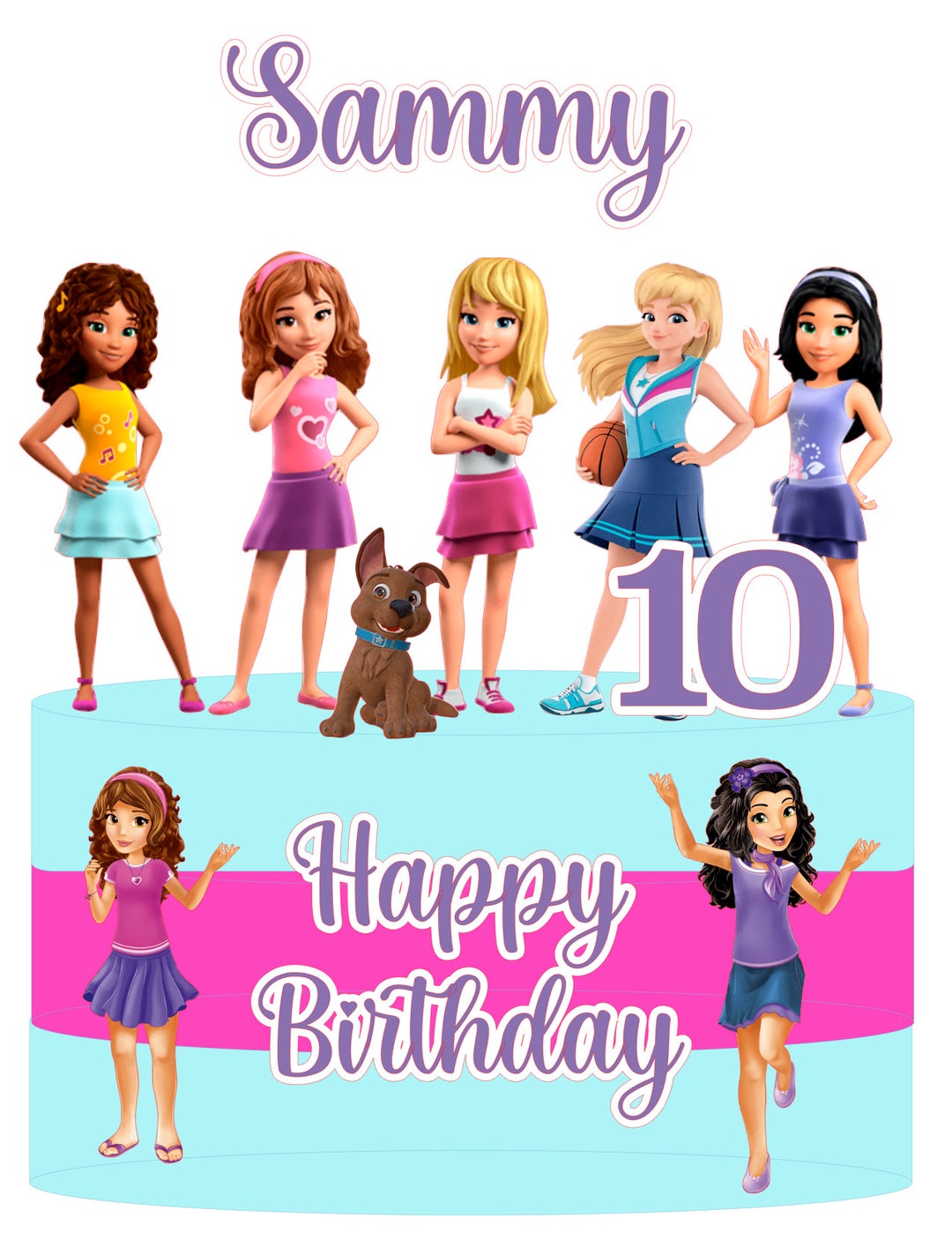 Lego Friends Cake Topper / Lego Friends Legoland / Legoland - Etsy