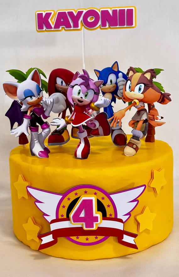 Girl Sonic birthday party / Sonic the hedgehog cake topper/ sonic party decorations/ Sonic for girls -Inspired Sonic