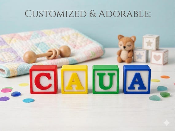 Personalized Name Blocks | Custom Nursery Decor | Baby Name Blocks | Birthday Table Decoration