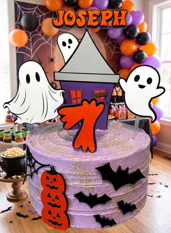 Spooky cake topper - Trick or Treat - Spooky birthday party