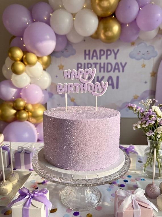 Happy Birthday Sign - Cake topper