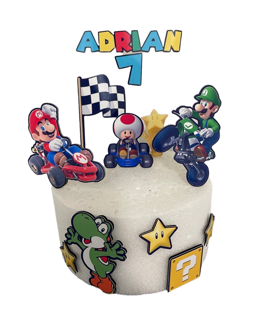 Mario Kart Birthday Party / Mario Kart Cake Topper / Super Etsy