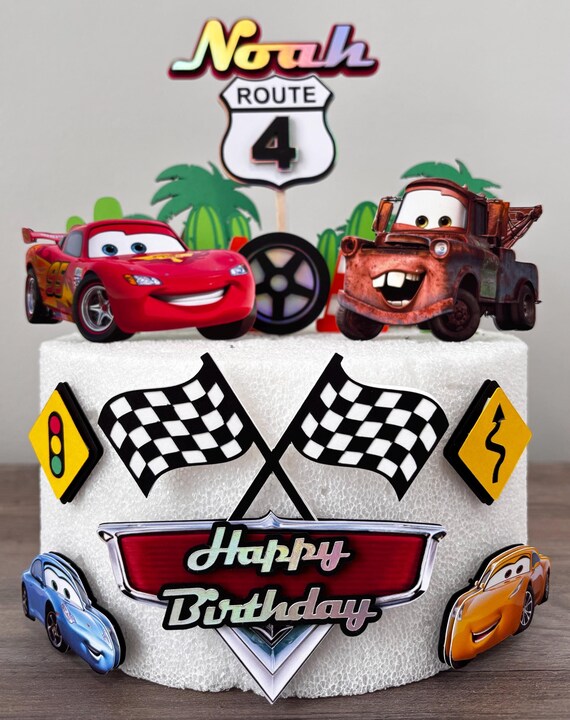 Disney cars cake topper -Inspired Disney Cars - Disney - Cars - Lightning McQueen - Disney Cars