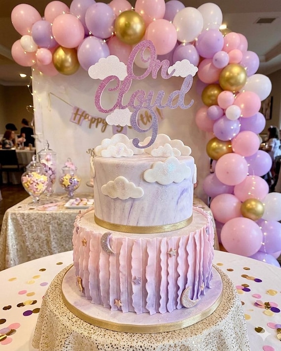 Cloud Nine cake topper - On Cloud Nine - Cloud Nine Birthday Party