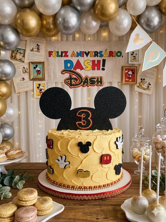 Mickey Cake topper - Inspired Mickey - Mickey Birthday Party - Disney