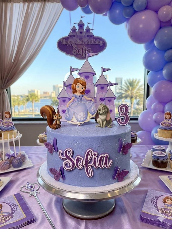 Sofia at first cake topper - Inspired Sofia at first - Sofia at first Birthday party - Princess Sofia