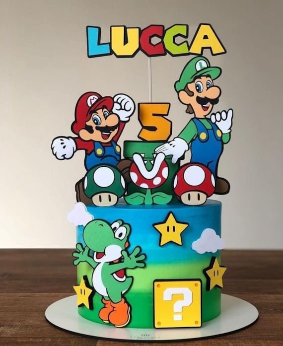 Super Mraio Bros - Inspired Super Mario - Super Mario Bros cake topper - Mario Birthday - Mario Decor - Mario Party - Mario cupcake topper