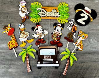 Mickey Safari cake topper - Inspired Mickey - Mickey - Disney - Safari