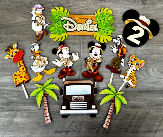 Mickey Safari cake topper - Inspired Mickey - Mickey - Disney - Safari