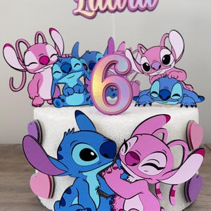 Stitch Cake topper - Inspired Sticth and Angel - Stitch - Angel - Lilo and Stitch
