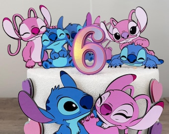 Stitch Cake topper - Inspired Sticth and Angel - Stitch - Angel - Lilo and Stitch