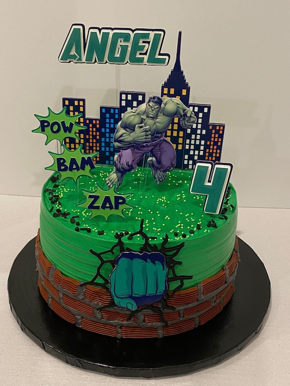 Super hero - Hulk - Hulk decor - Hulk birthday - Hulk Super Hero - Hulk party - Incredible Hulk - Hulk Cake topper