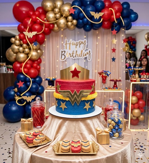 WONDER WOMAN cake topper - Inspired Wonder Woman