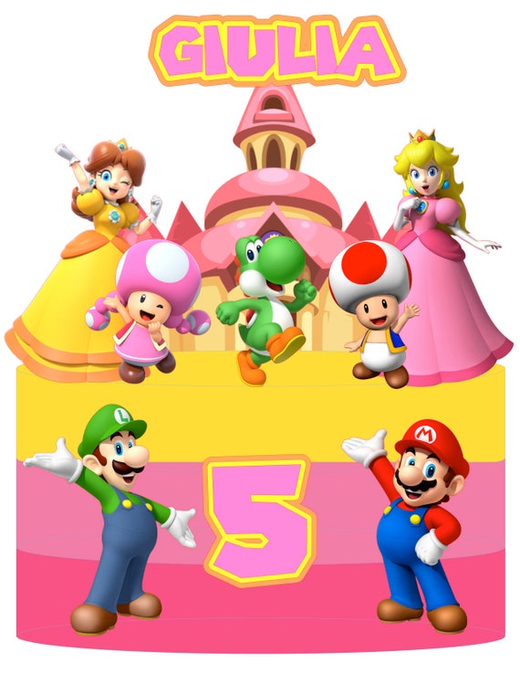 Princess Peach Cake Topper Princess Daisy Cake Topper Mario 