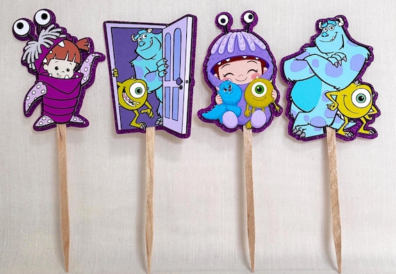 Inspired Monsters Inc - Monsters Inc cupcake topper - Monsters Inc Birthday Party - Monsters Inc Party decor - Boo - Mike - Sullivan