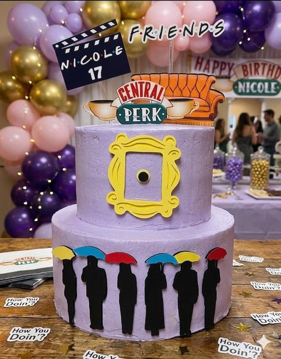 Friends Cake Topper -Inspired Friends - Friends Cupcake topper - Friends Birthday Party