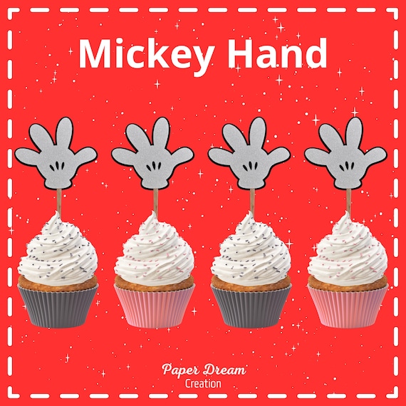 Inspired Mickey Mouse - Mickey cupcake topper - Mickey - Disney - Mickey Mouse - Mickey Hand
