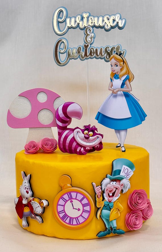 Alice in wonderland - Alice Cake topper - Alice birthday - Alice Birthday party - Inspired Alice in wonderland