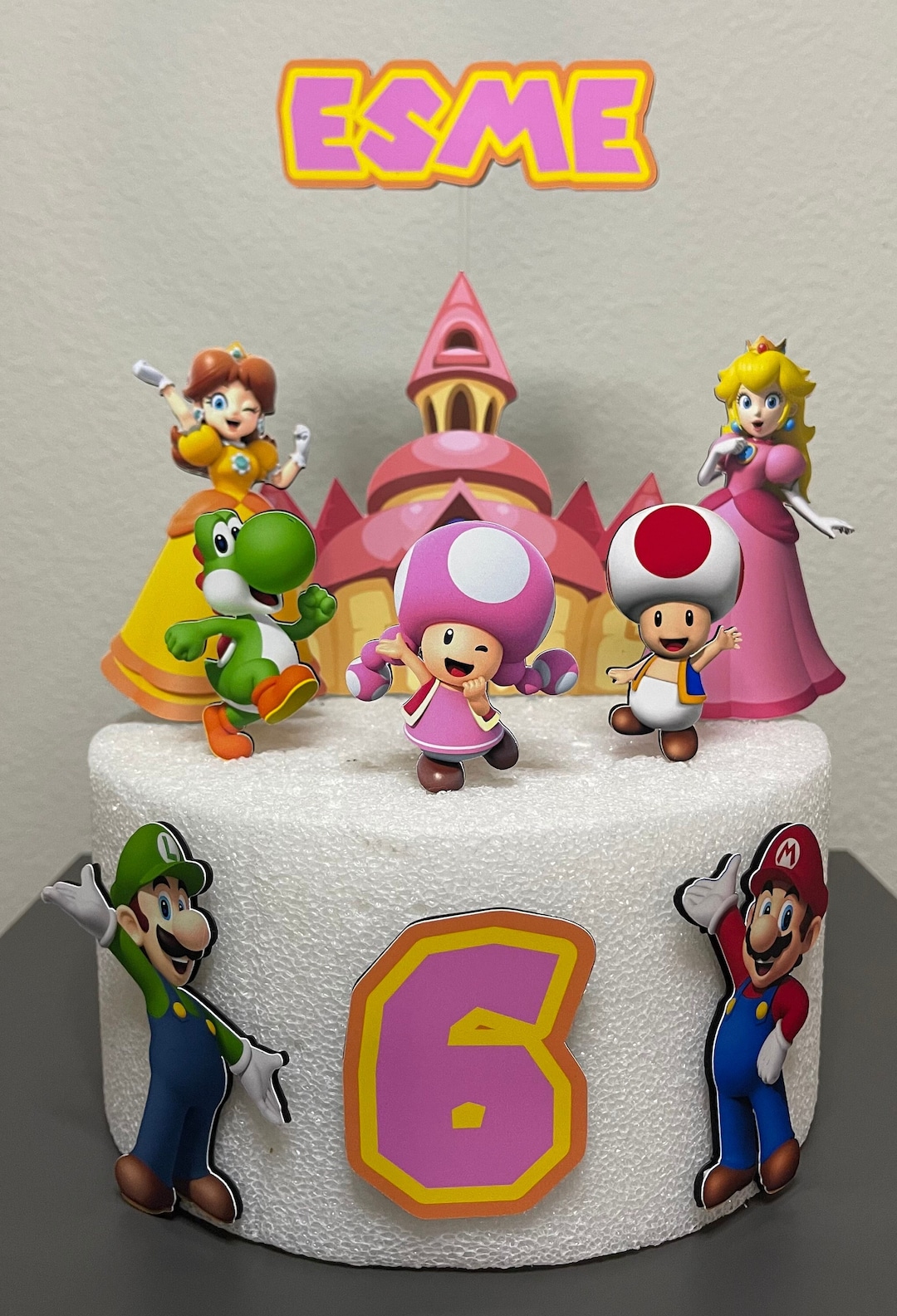 Gâteau Super Mario, Luigi et Peach