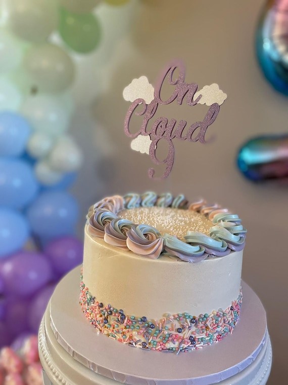 Cloud Nine cake topper - On Cloud Nine - Cloud Nine Birthday Party